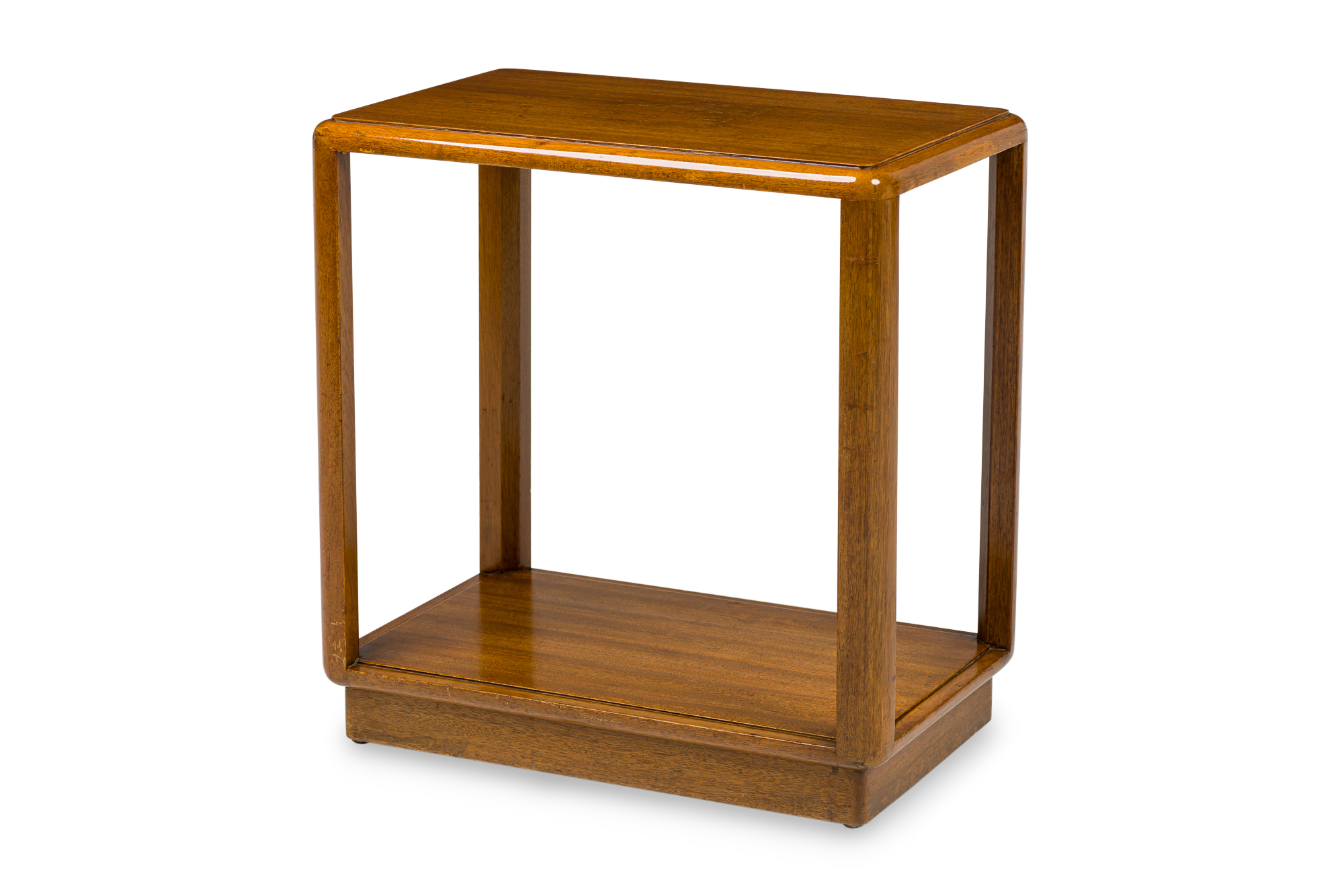 Edward wormley for dunbar american mid century light wooden open frame end side table