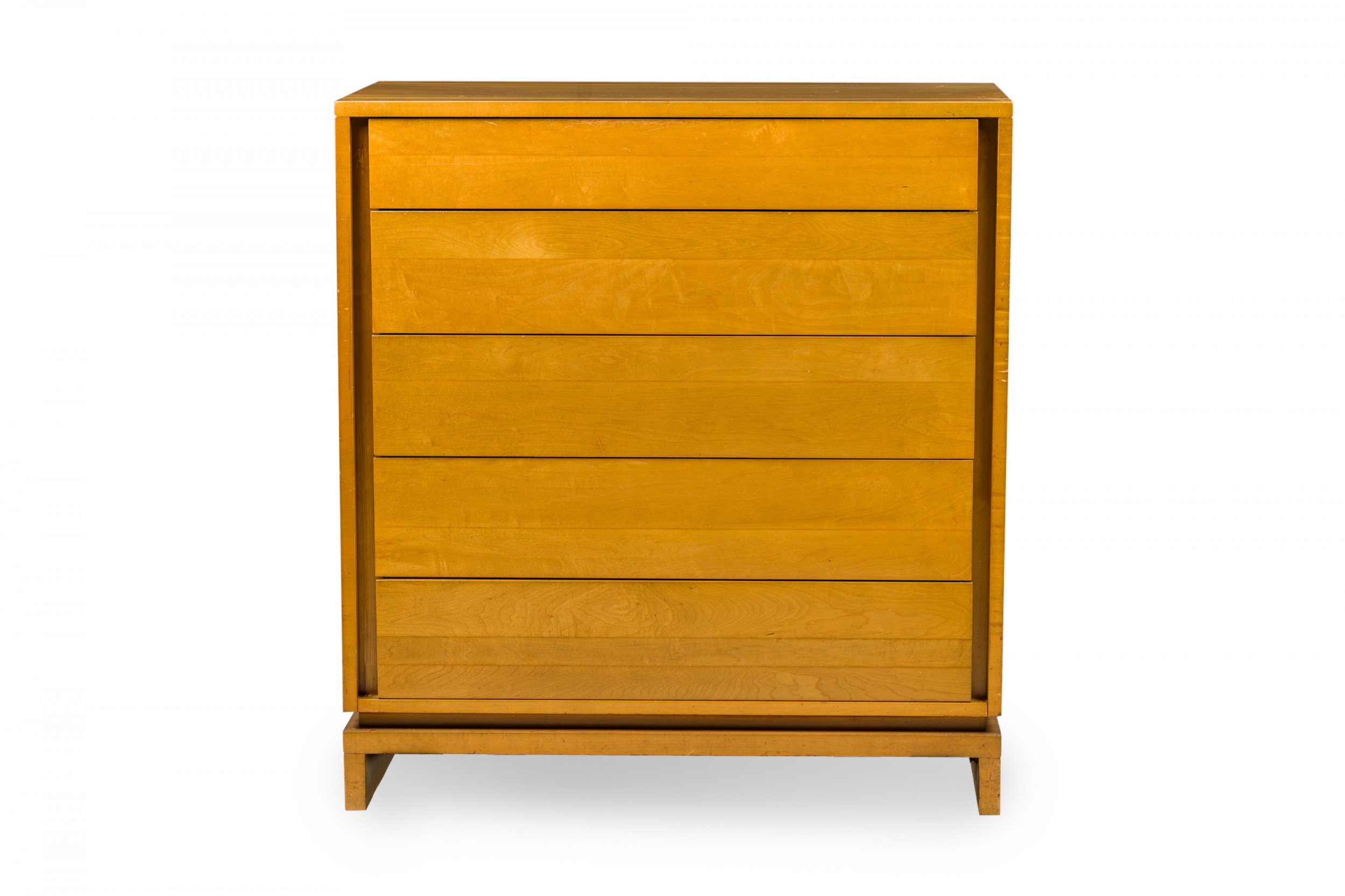 Vkg van keppel green for brown saltman american mid century wooden 5 drawer bracket base chest