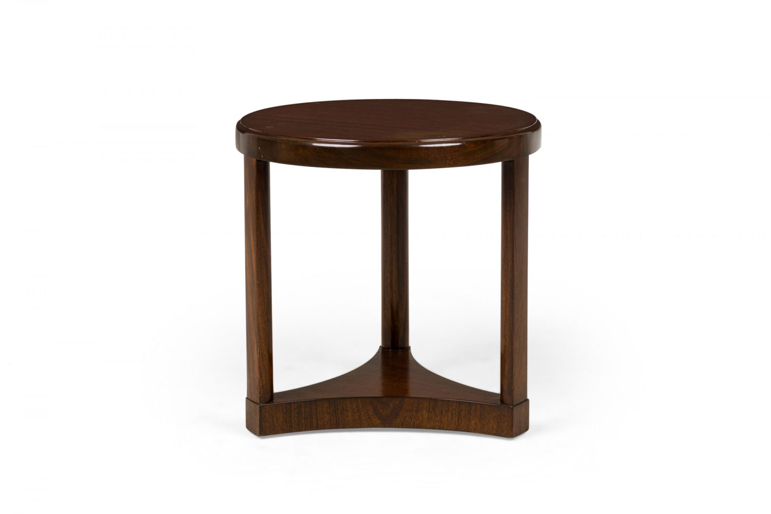 Edward wormley for dunbar furniture company mid century american circular wood end side table