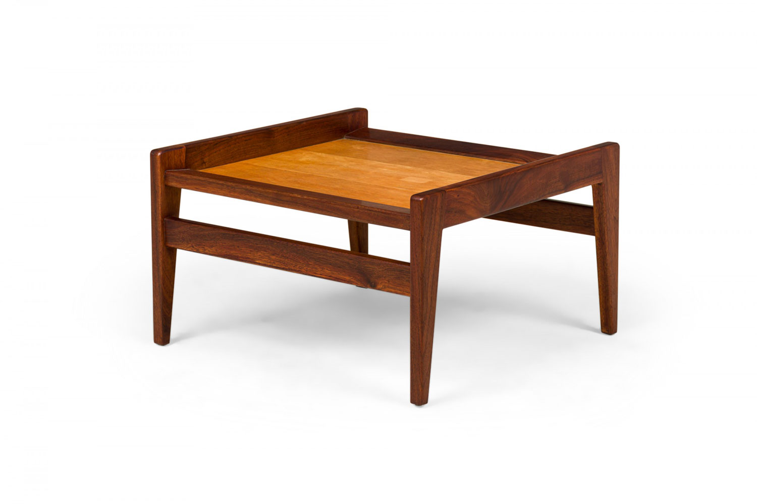 Jens risom mid century danish walnut ottoman