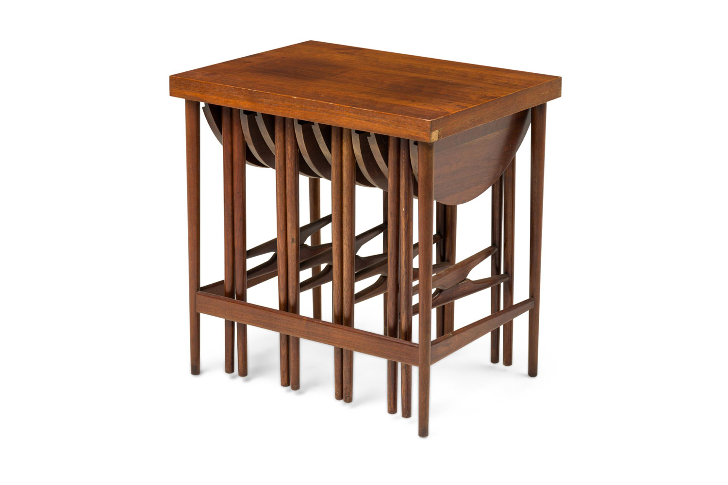 Bertha schaefor for m. singer & sons american mid century nest of occasional tables