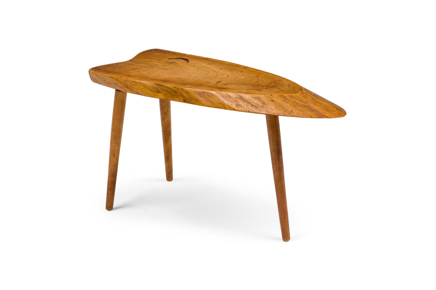 Roy sheldon american mid century tripod free edge cocktail table