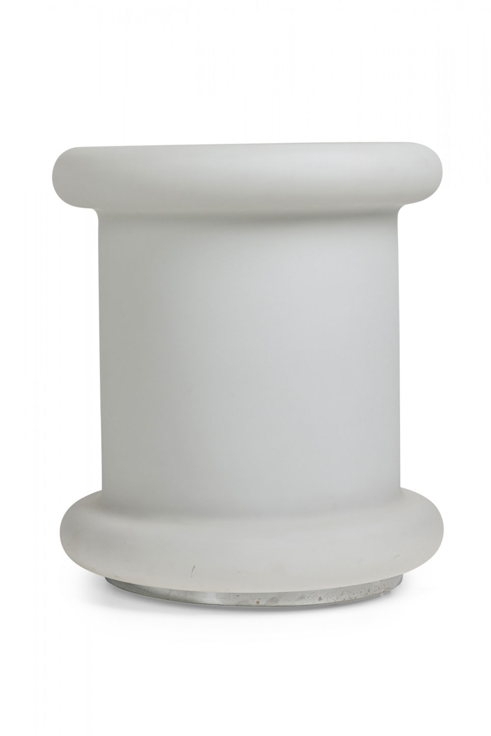 Koch lowy mid century american white satin triplex glass tablette lamp table