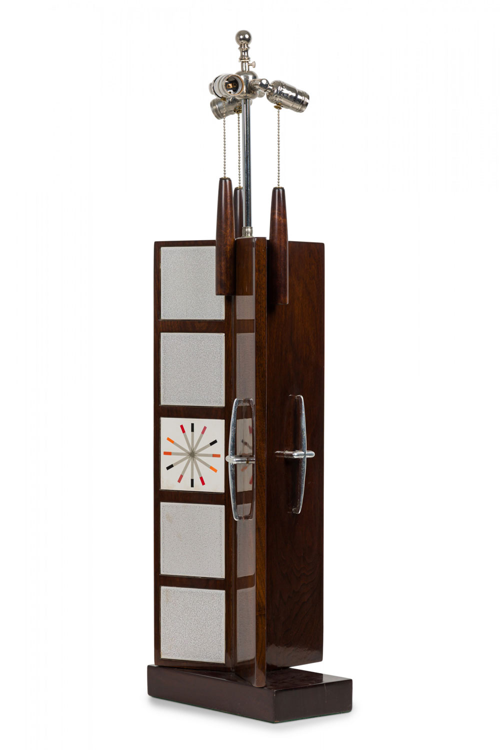 Paul mccobb for pomona tile manufacturing company mid century american triangular table lamp