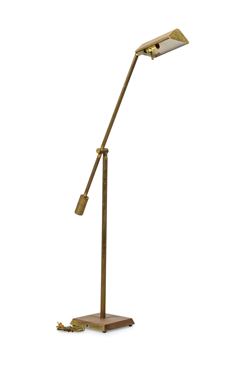 Chapman american mid century counter balanced brass reading lamp