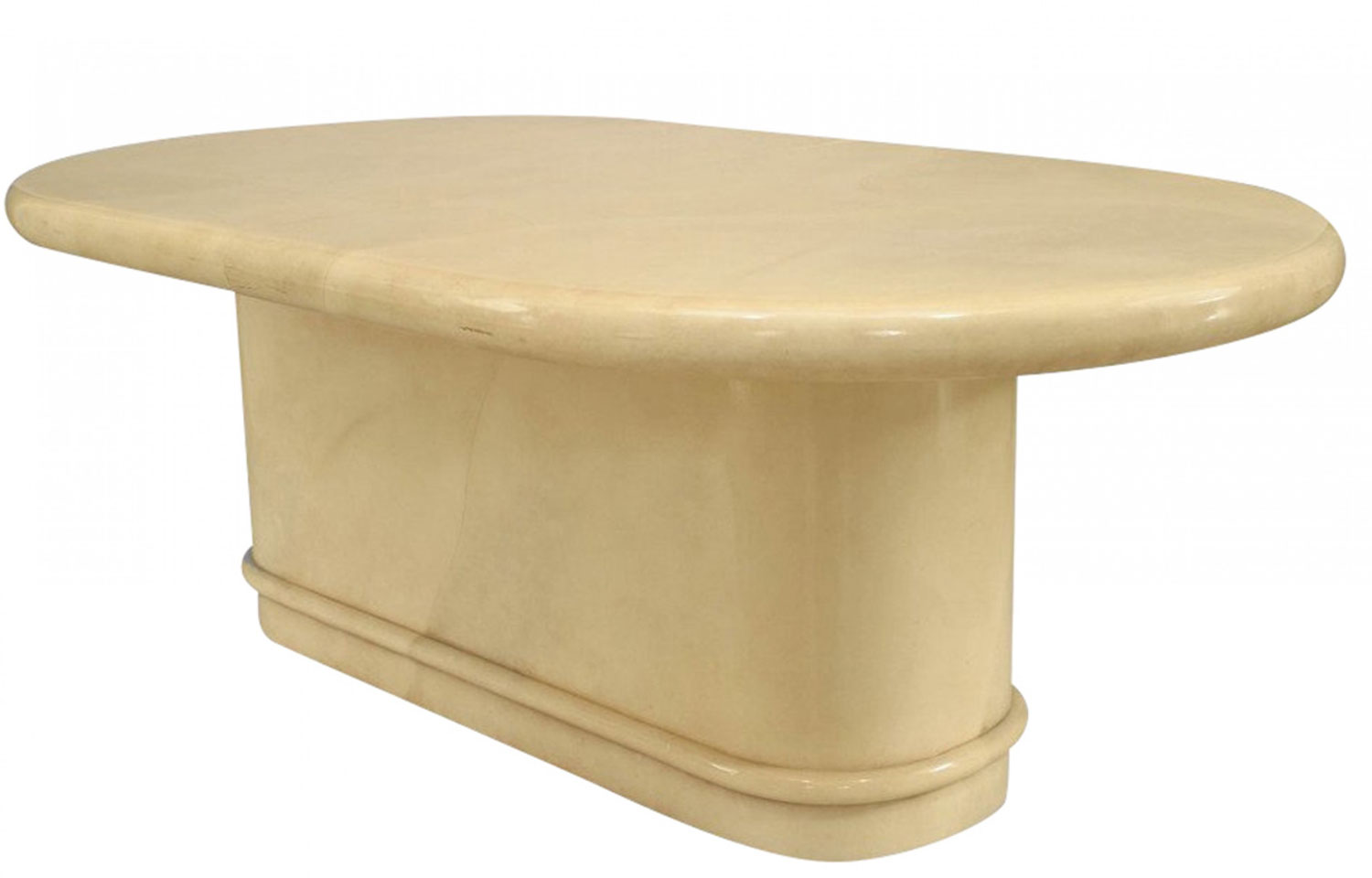 American post war parchment veneer dining table 1