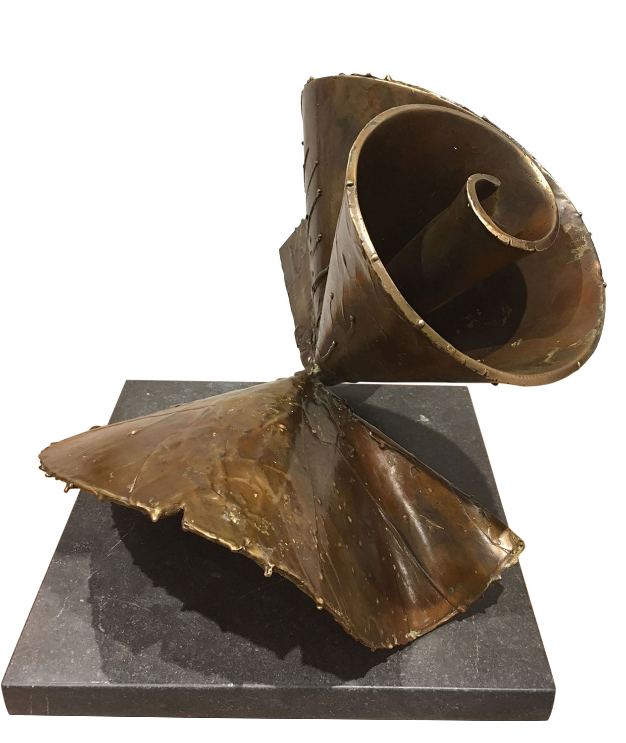 Tristan govignon lotus vii abstract bronze sculpture