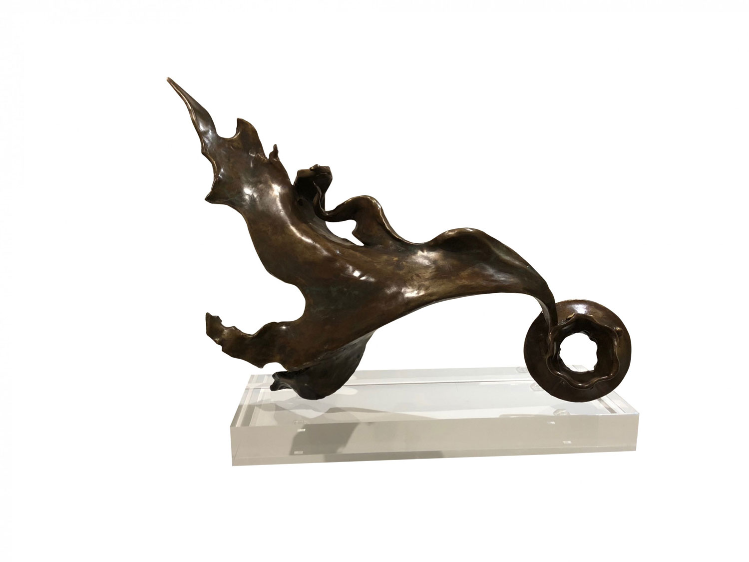 Tristan govignon flame abstract bronze sculpture