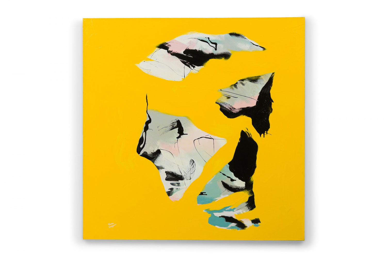 Govignon yellow acrylic painting