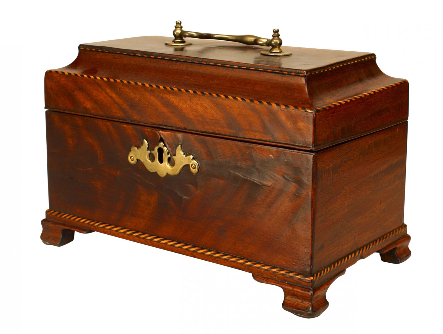 English georgian mahogany tea caddy box 1