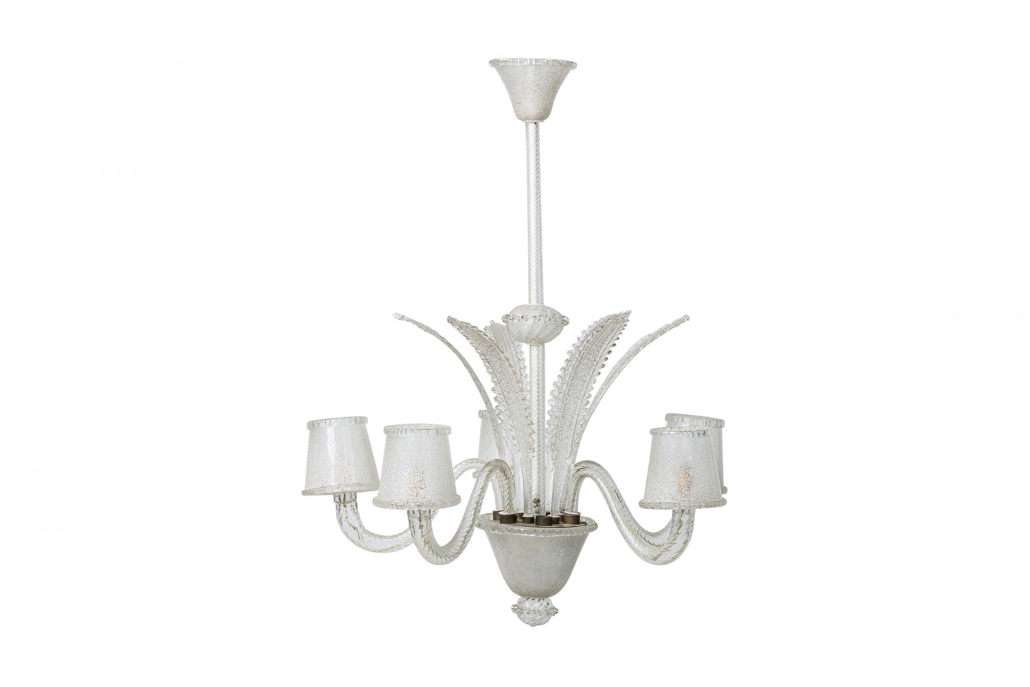 Mid century italian murano glass chandelier 1