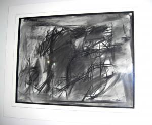 Charcoal geometric abstract