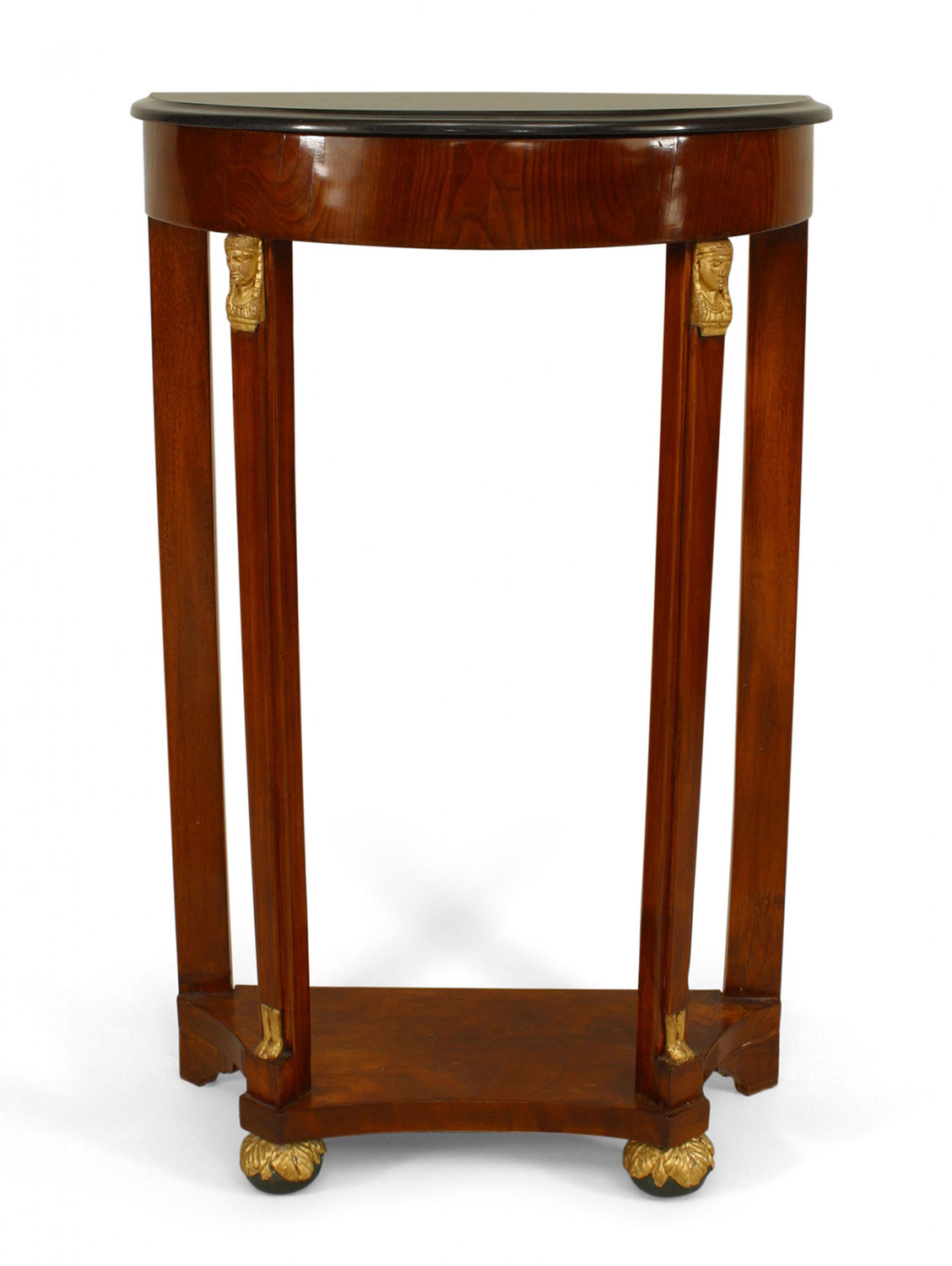 Austrian biedermeier mahogany demilune console table