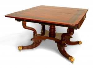 English regency mahogany and gilt dining table 1