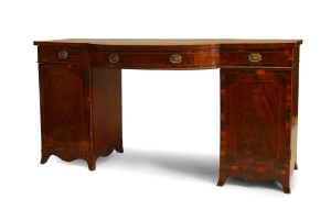 English georgian mahogany satinwood sideboard