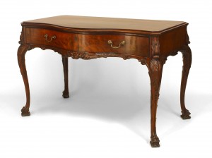 English chippendale mahogany table desk