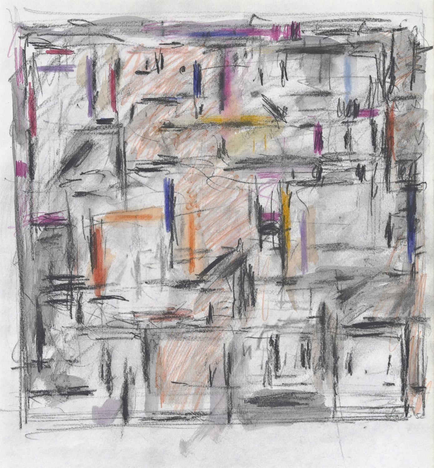 Space forms pastel artwork 1