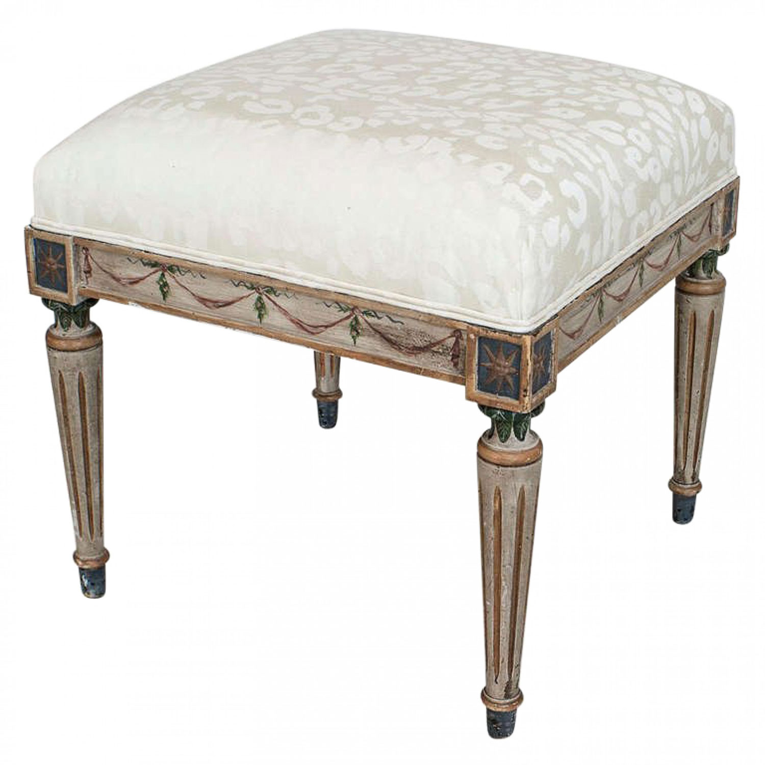 Italian neo classic painted bench 1