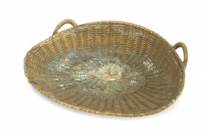 French bronze card holder ashtray