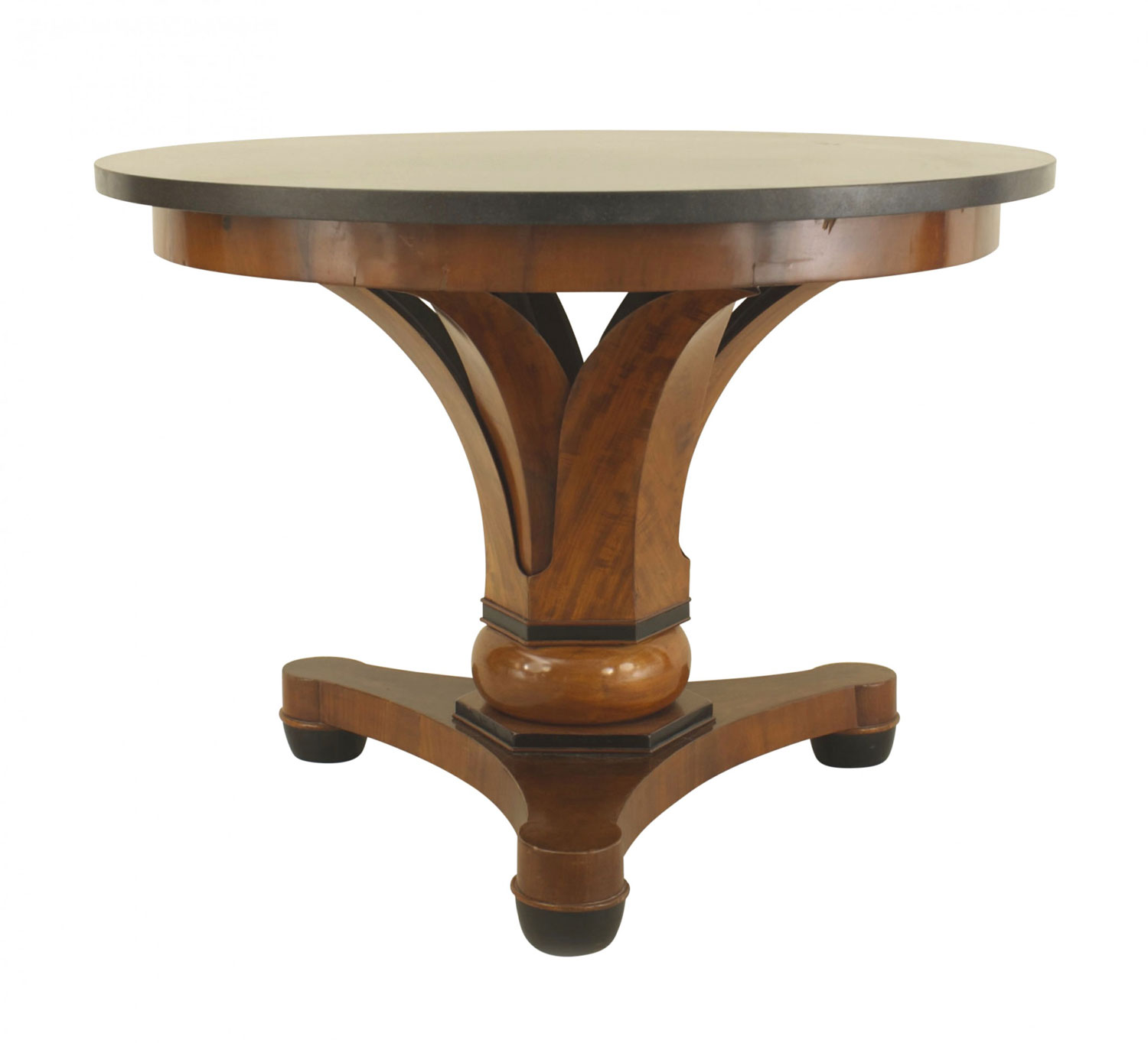 Austrian biedermeier mahogany and black marble center table 1