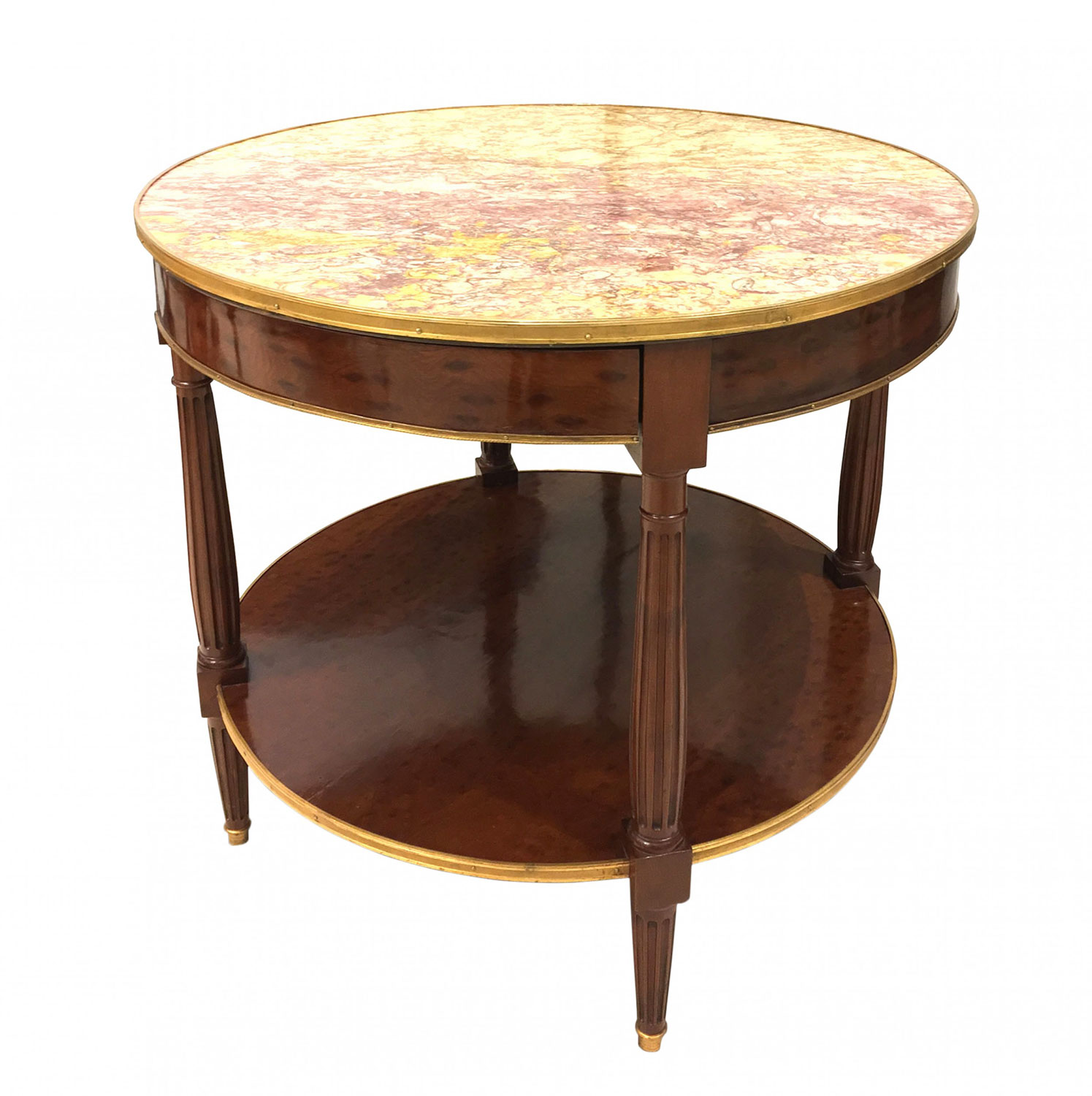French louis xvi mahogany and marble table