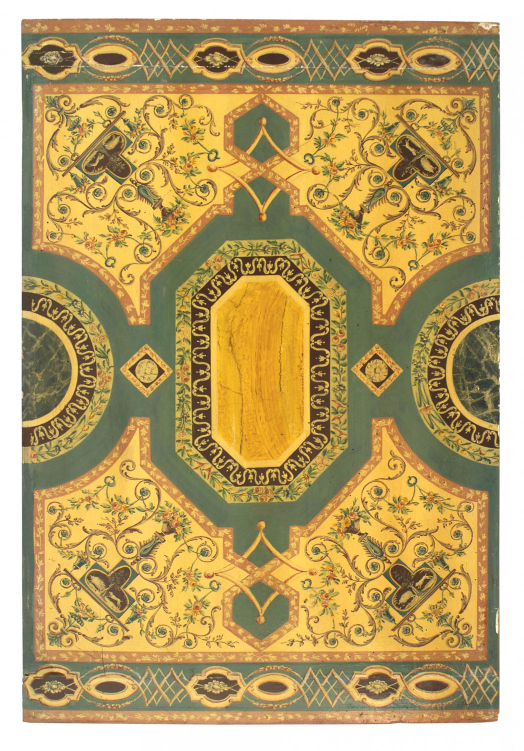 Italian roman pompeiian style panels