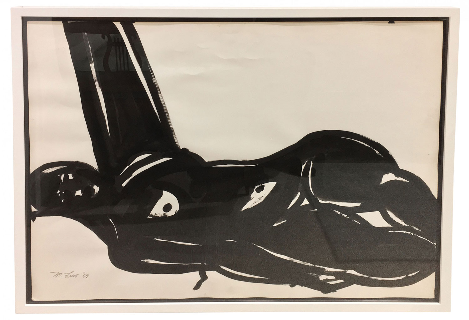 Michael loew black reclining nude