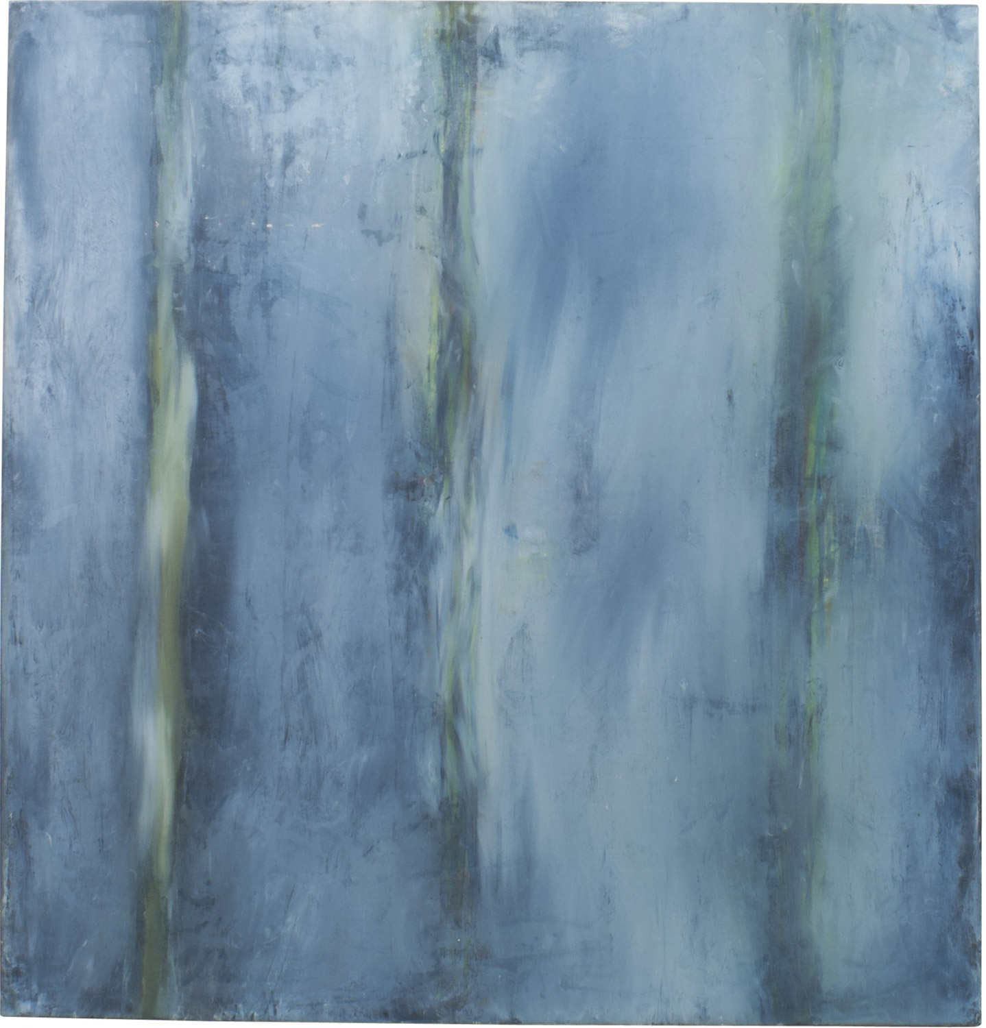 Hidden door blue acrylic painting