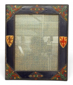 Italian renaissance style leather picture frame