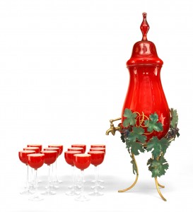 Italian murano holiday wine service