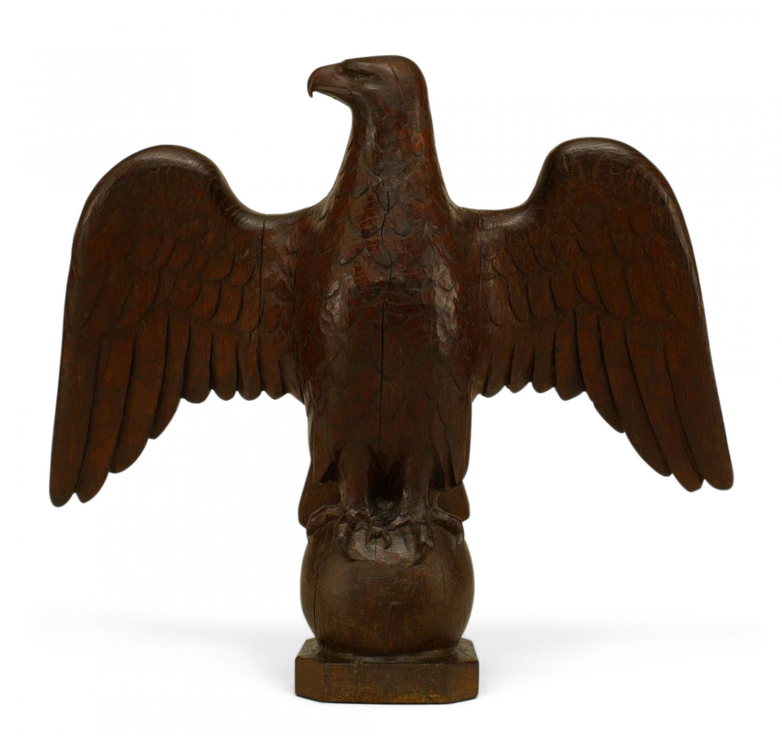 Country carved oak eagle figure