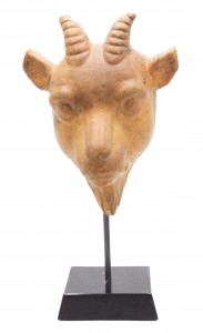 Continental german terra cotta goat mask