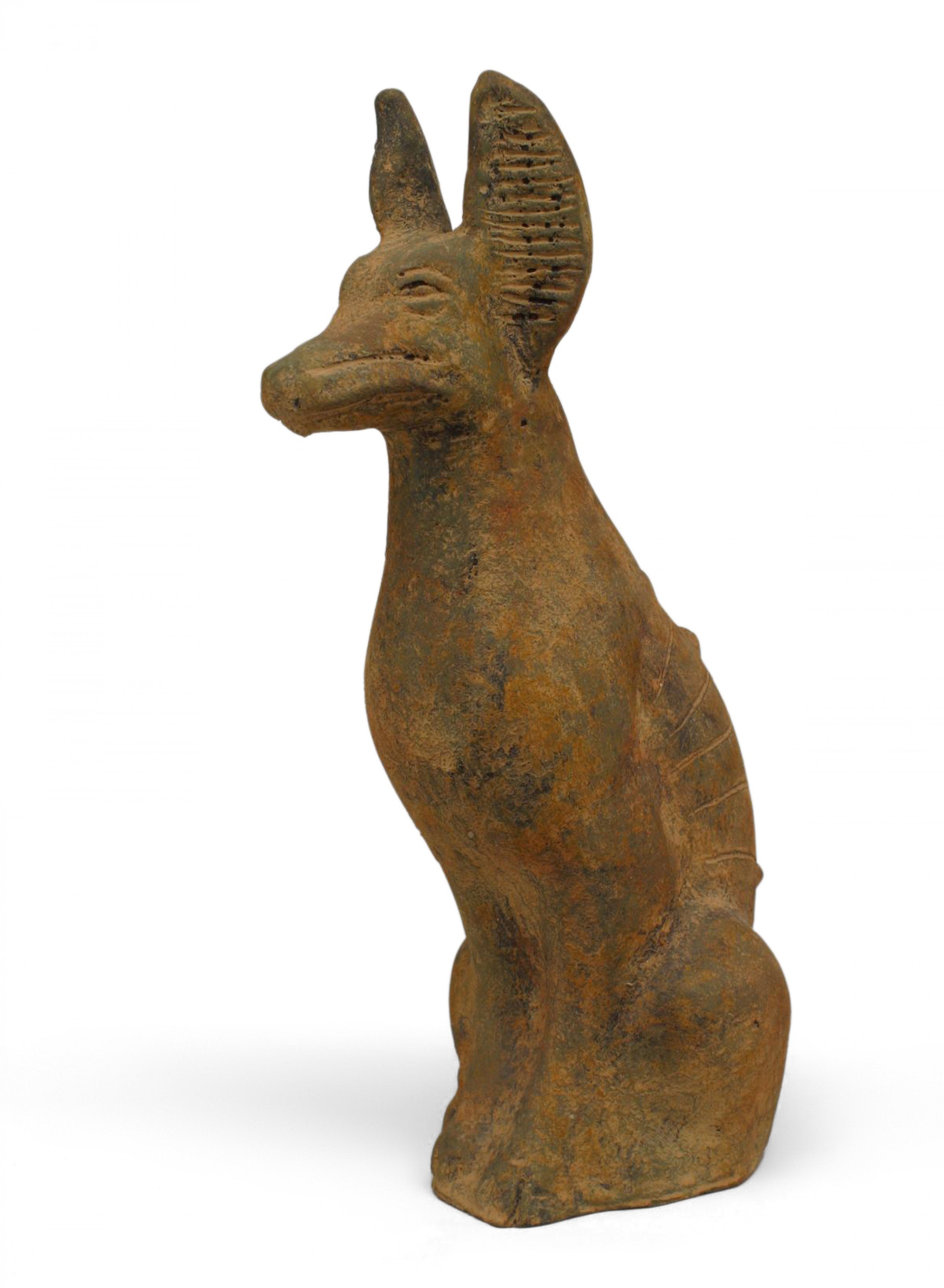 Egyptian revival terra cotta dog