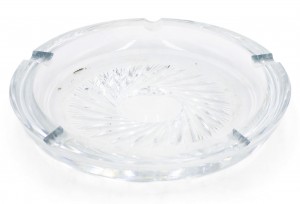 Mid century cut crystal ashtray 1