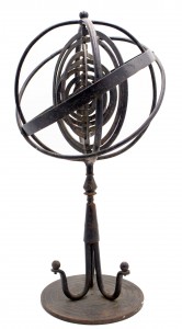 Italian mid century wrought iron armillary