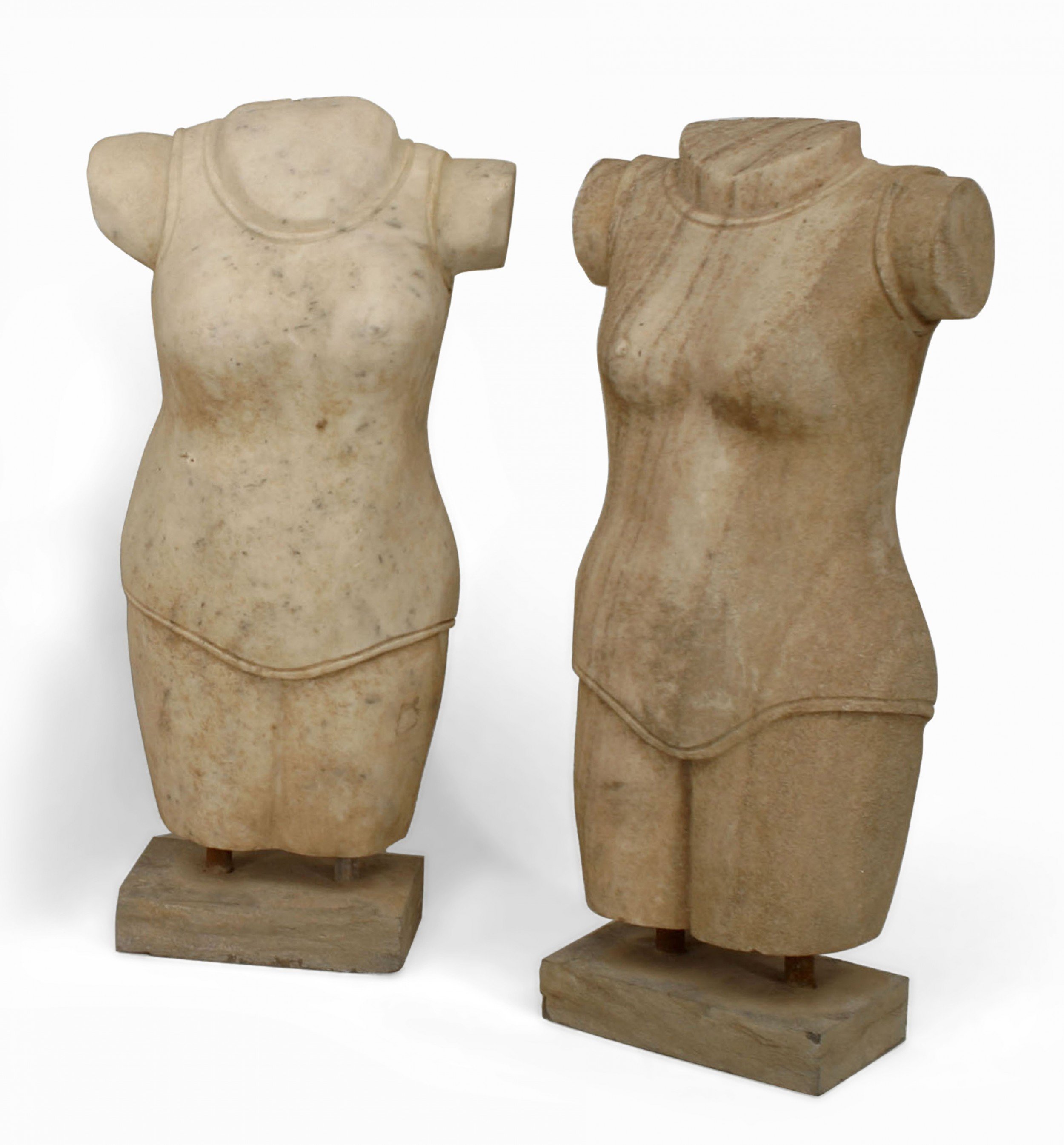 Art deco marble torso statues 1
