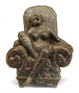 Post war abstract bronze statue