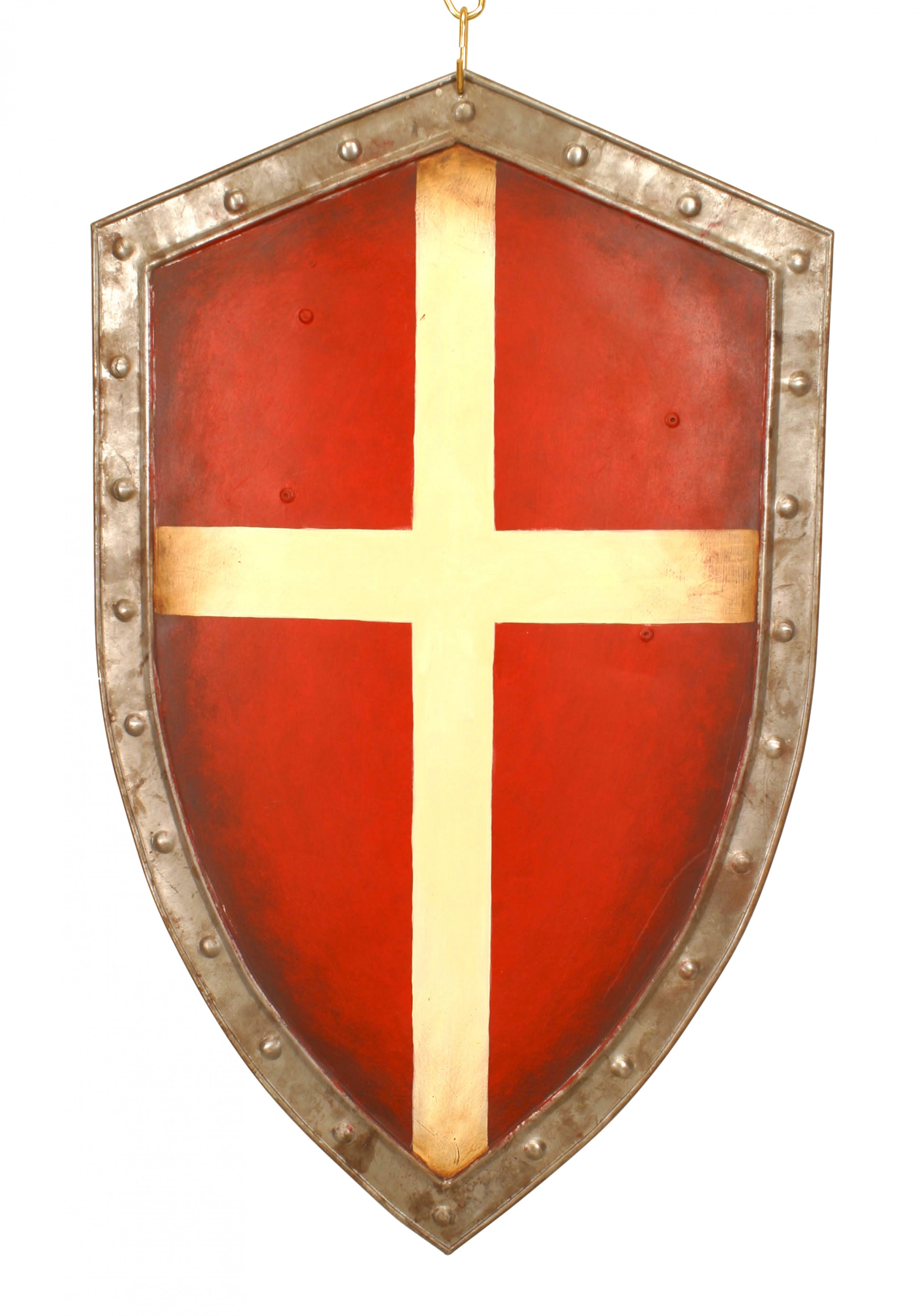 Italian renaissance shield cross wall plaque