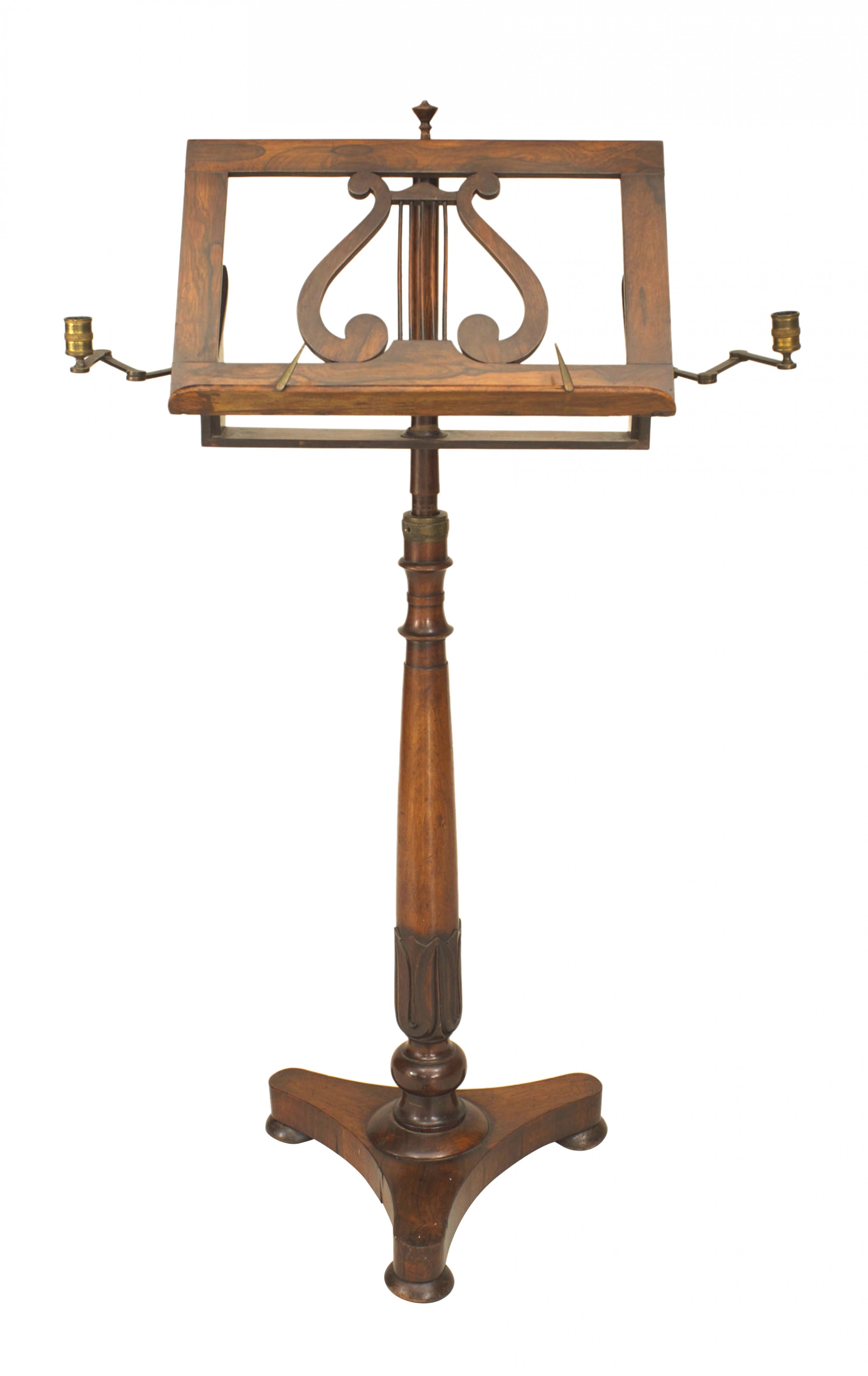 English regency rosewood music stand