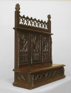 English gothic oak altar