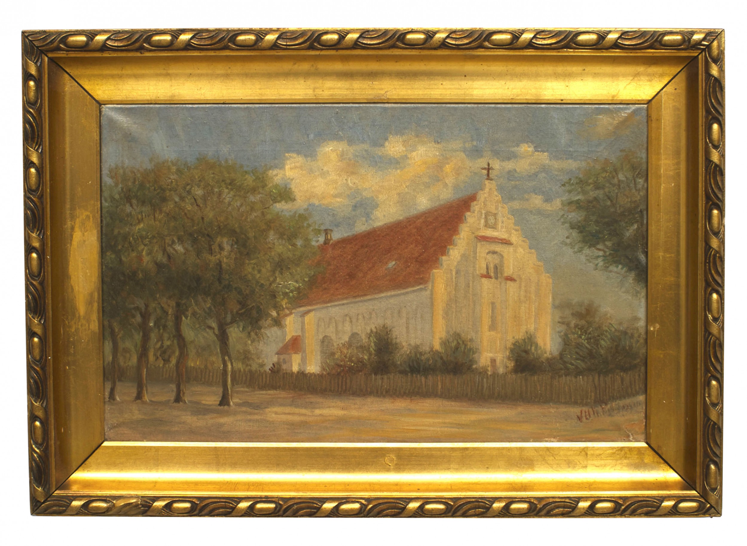 American country church landscape