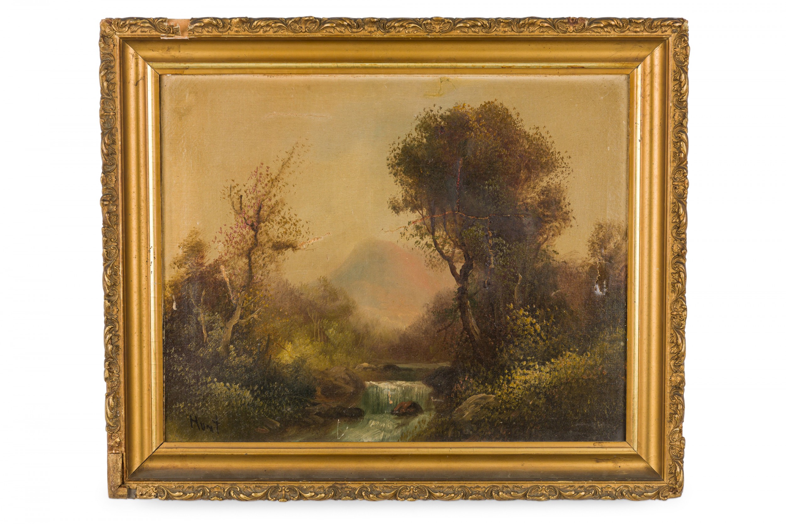 English victorian landscape of a waterfall 1