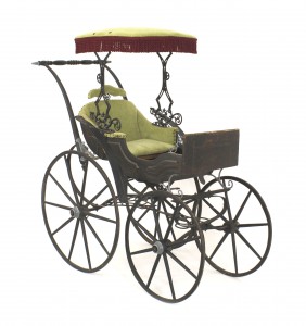 American victorian velvet baby carriage