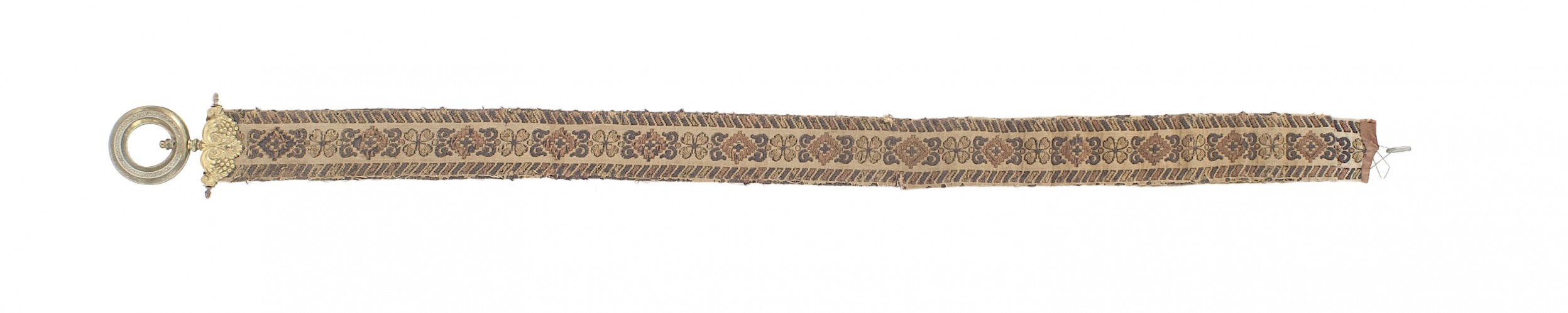 Antique tapestry bell pull