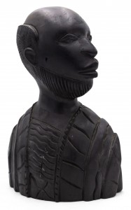 African iron wood man bust