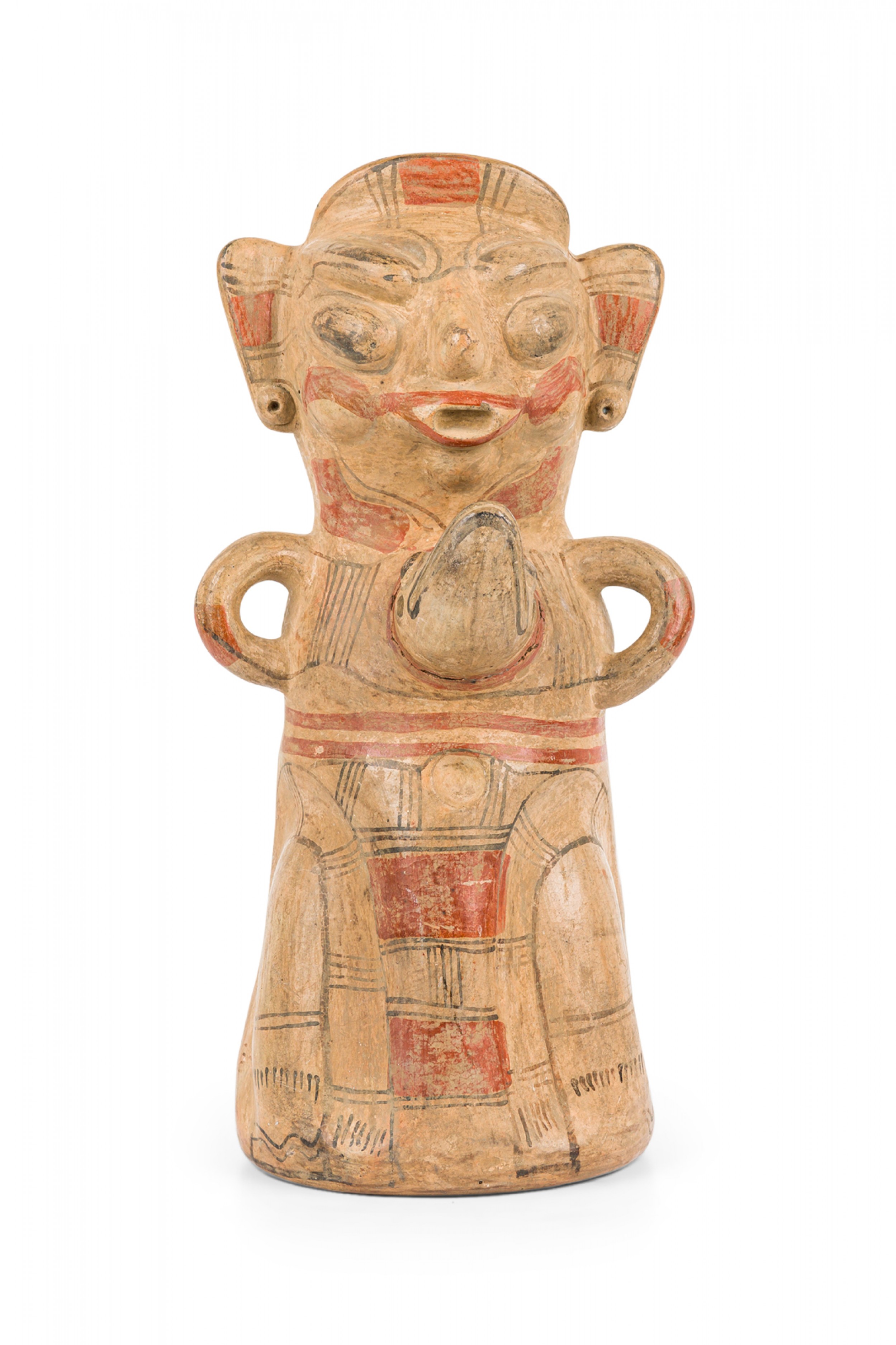 Ancient Costa Rican Guanacaste Nicoya Style Polychromed Terracotta Figural Sculpture
