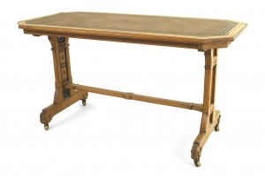 English arts crafts elm wood desk