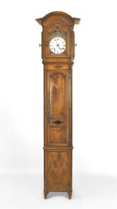 French provincial walnut grandfather clock