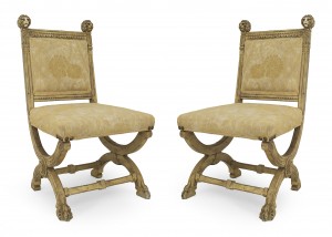 English victorian painted side chairs 1