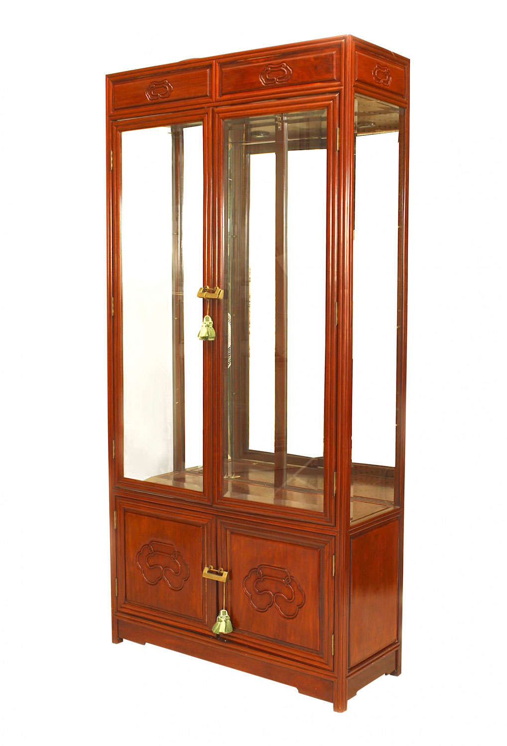 Chinese hardwood vitrine cabinet 1